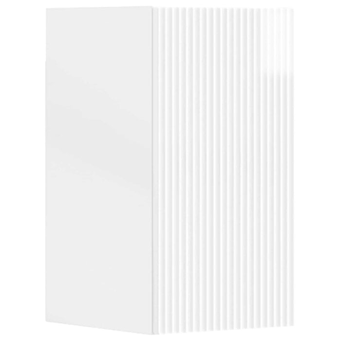 Set de mobilier pentru baie 3 buc. Alb foarte lucios WALTI