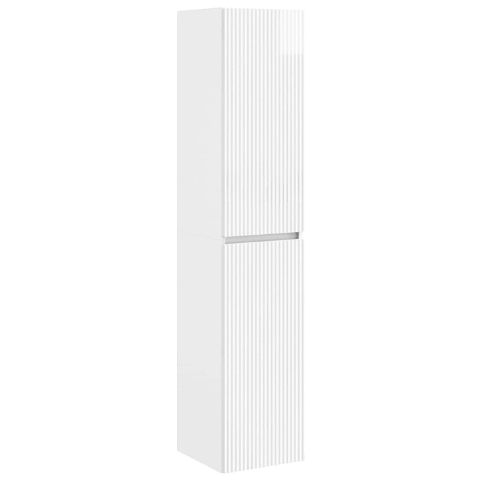 Set de mobilier pentru baie 3 buc. Alb foarte lucios WALTI