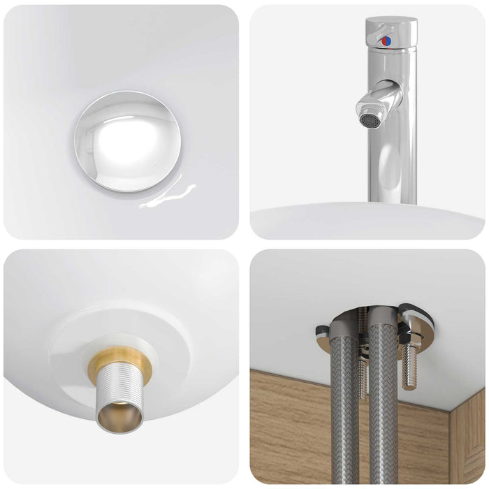Set de mobilier pentru baie 3 buc. Stejar Artizanal WALTI