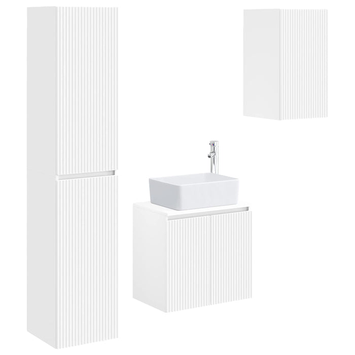 Set de mobilier pentru baie 3 buc. Alb 33 x 34,5 x 160 cm WALTI