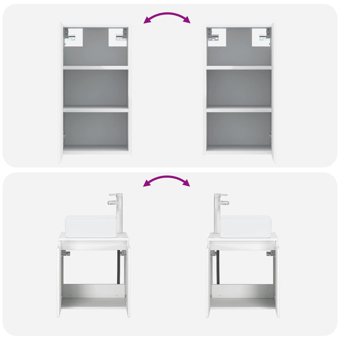 Set de mobilier pentru baie 3 buc. Alb 33 x 34,5 x 160 cm WALTI