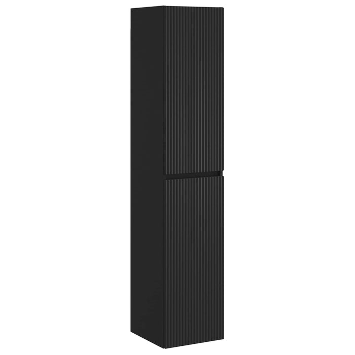 Set de mobilier pentru baie 3 buc. Negru 33 x 34,5 x 160 cm WALTI