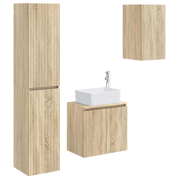 Set de mobilier pentru baie 3 buc. Stejar Sonoma WALTI