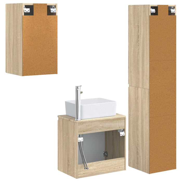 Set de mobilier pentru baie 3 buc. Stejar Sonoma WALTI