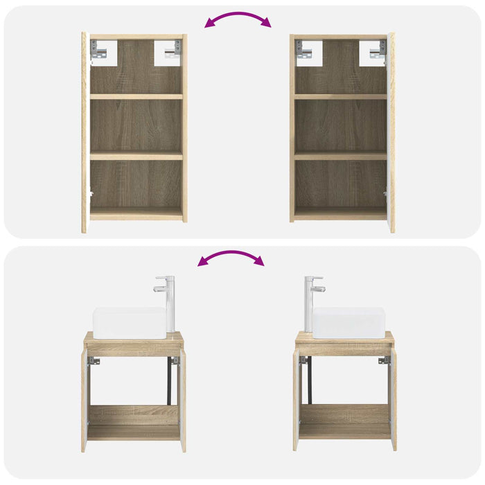 Set de mobilier pentru baie 3 buc. Stejar Sonoma WALTI