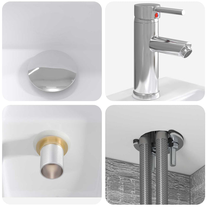 Set de mobilier pentru baie 3 buc. Sonoma gri WALTI