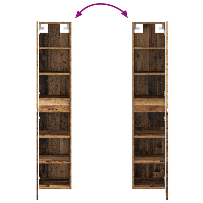 Set de mobilier pentru baie 3 buc. Lemn vechi WALTI