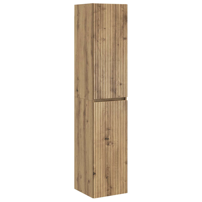 Set de mobilier pentru baie 3 buc. Stejar Artizanal WALTI