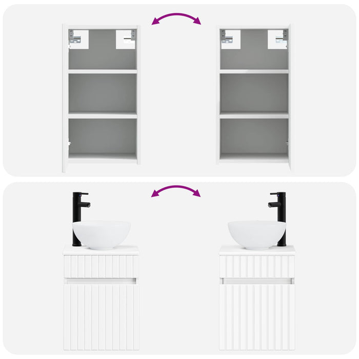 Set de mobilier pentru baie 3 buc. Alb 33 x 34,5 x 160 cm WALTI