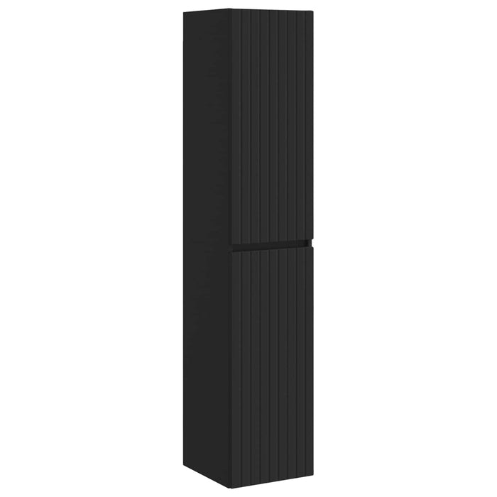 Set de mobilier pentru baie 3 buc. Negru 33 x 34,5 x 160 cm WALTI