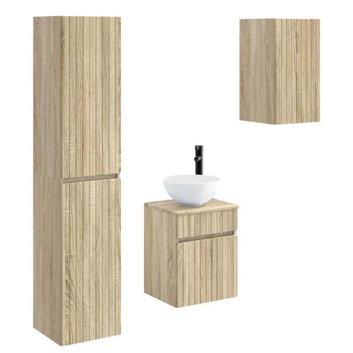 Set de mobilier pentru baie 3 buc. Stejar Sonoma WALTI