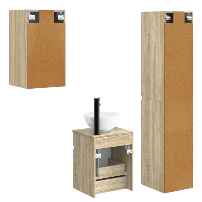 Set de mobilier pentru baie 3 buc. Stejar Sonoma WALTI