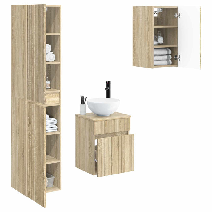 Set de mobilier pentru baie 3 buc. Stejar Sonoma WALTI
