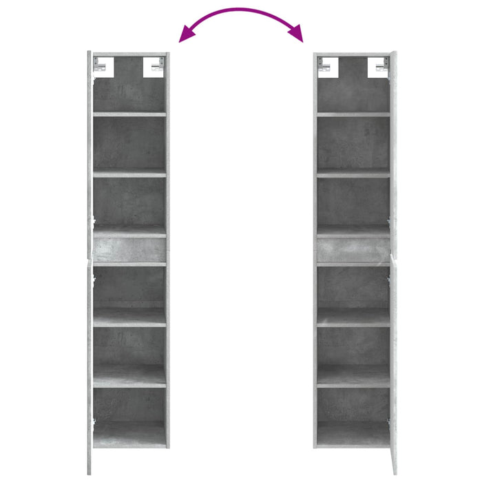 Set de mobilier pentru baie 3 buc. Gri Beton 33 x 34,5 x 160 cm WALTI