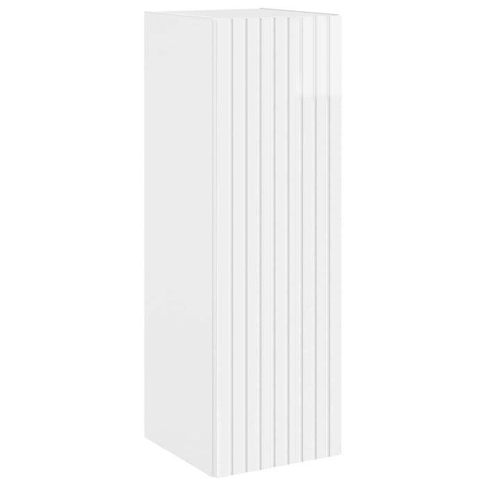 Set de mobilier pentru baie 3 buc. Alb foarte lucios WALTI