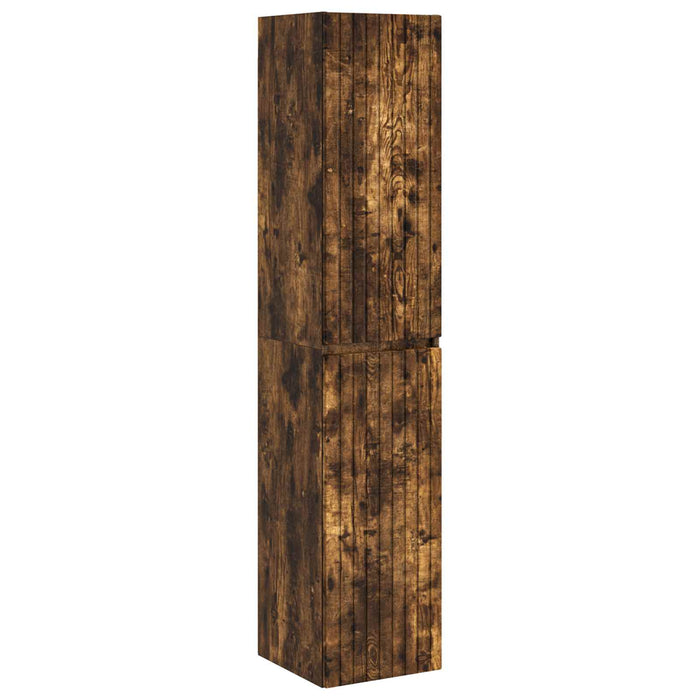 Set de mobilier pentru baie 3 buc. Stejar fumuriu WALTI