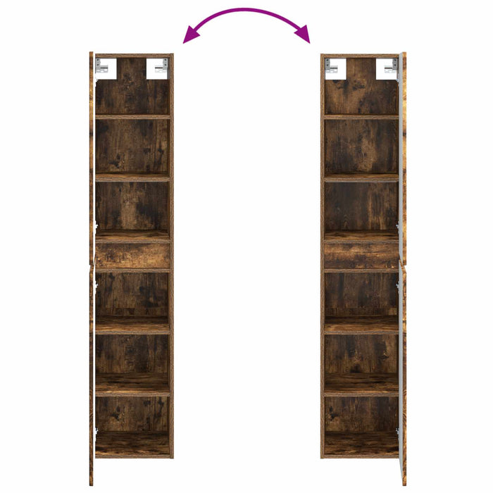 Set de mobilier pentru baie 3 buc. Stejar fumuriu WALTI