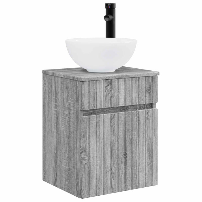 Set de mobilier pentru baie 3 buc. Sonoma gri WALTI