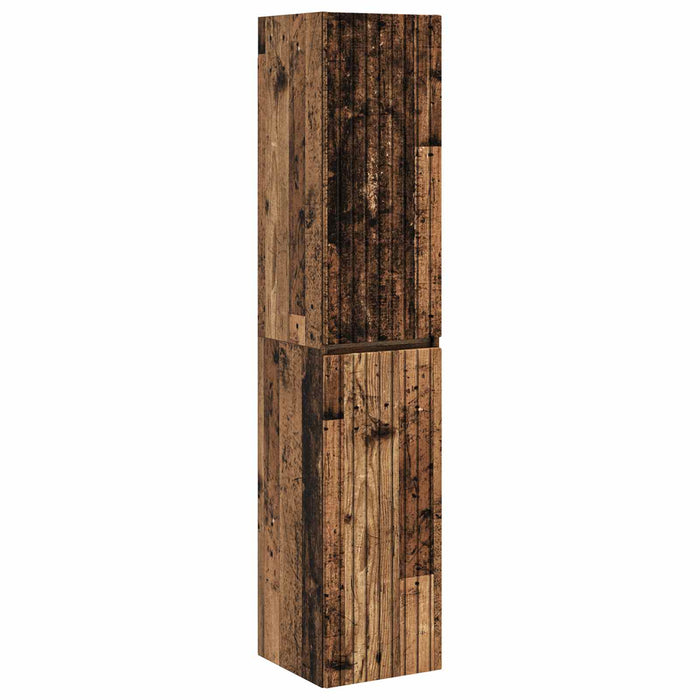Set de mobilier pentru baie 3 buc. Lemn vechi WALTI