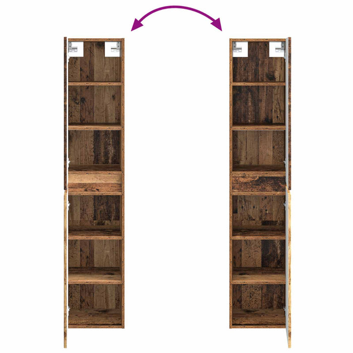 Set de mobilier pentru baie 3 buc. Lemn vechi WALTI
