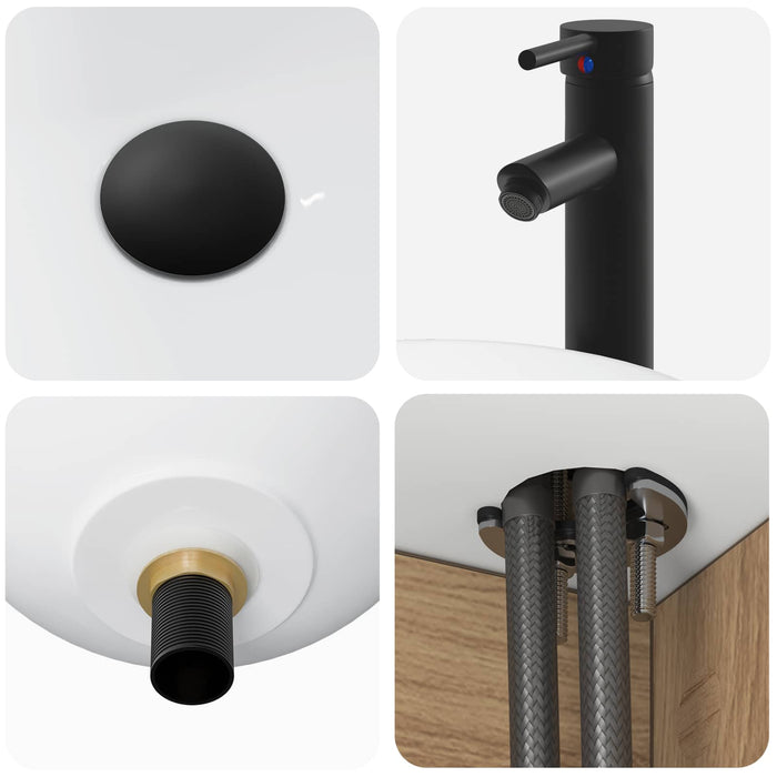 Set de mobilier pentru baie 3 buc. Stejar Artizanal WALTI