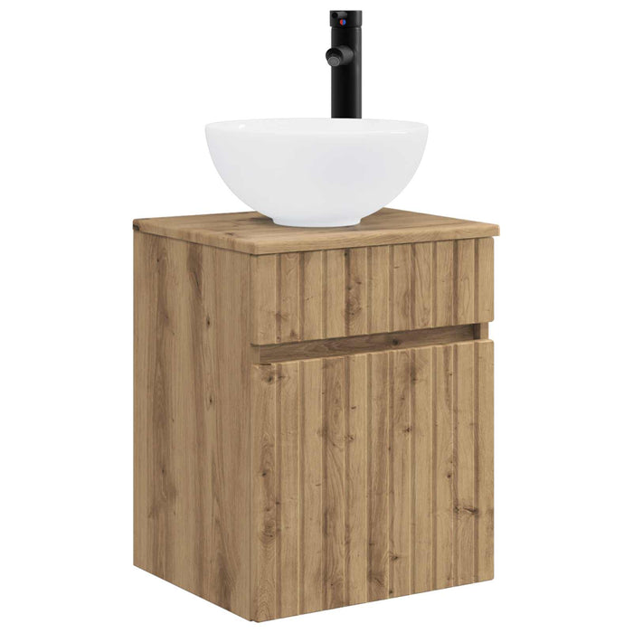 Set de mobilier pentru baie 3 buc. Stejar Artizanal WALTI