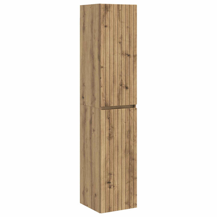 Set de mobilier pentru baie 3 buc. Stejar Artizanal WALTI