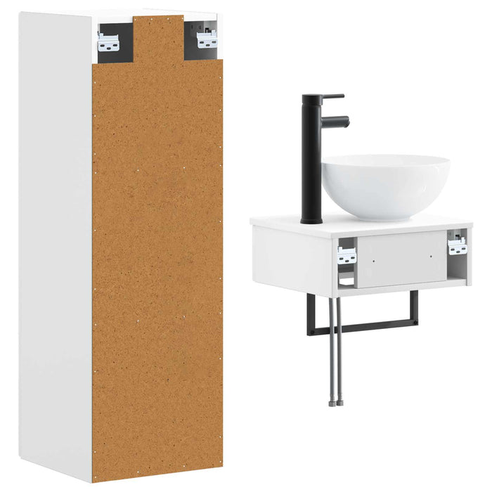 Set de mobilier pentru baie 2 buc. Alb 33 x 34,5 x 100 cm WALTI