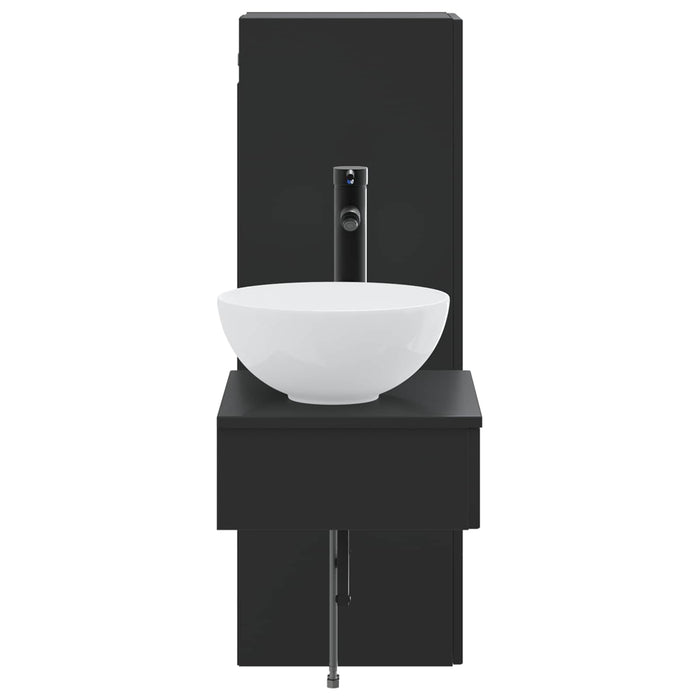 Set de mobilier pentru baie 2 buc. Negru 33 x 34,5 x 100 cm WALTI
