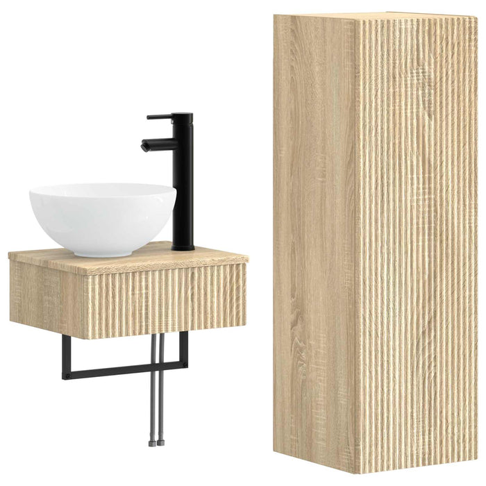 Set de mobilier pentru baie 2 buc. Stejar Sonoma WALTI