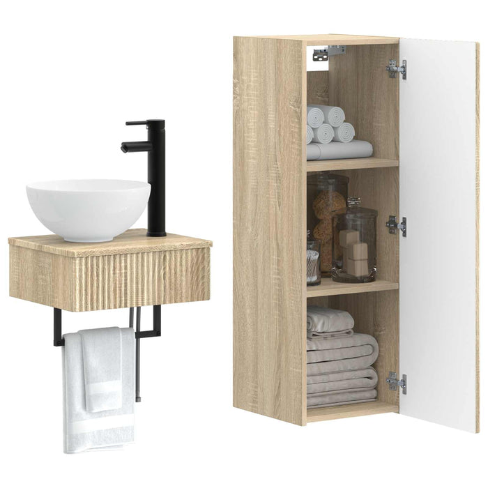 Set de mobilier pentru baie 2 buc. Stejar Sonoma WALTI