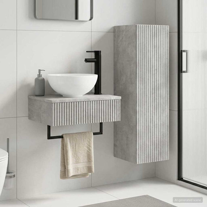 Set de mobilier pentru baie 2 buc. Gri Beton 33 x 34,5 x 100 cm WALTI