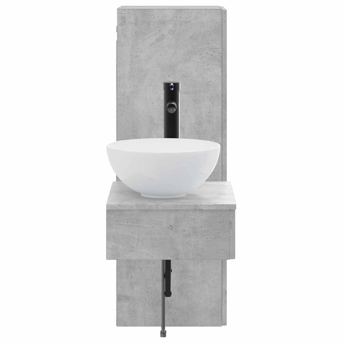 Set de mobilier pentru baie 2 buc. Gri Beton 33 x 34,5 x 100 cm WALTI