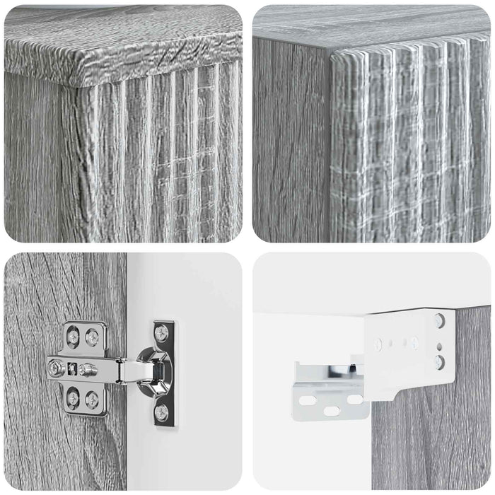 Set de mobilier pentru baie 2 buc. Sonoma gri WALTI