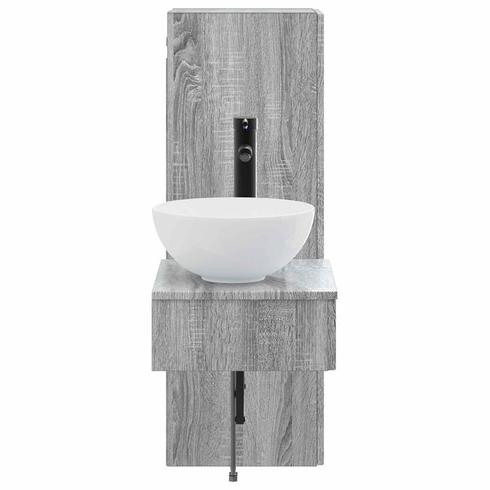Set de mobilier pentru baie 2 buc. Sonoma gri WALTI