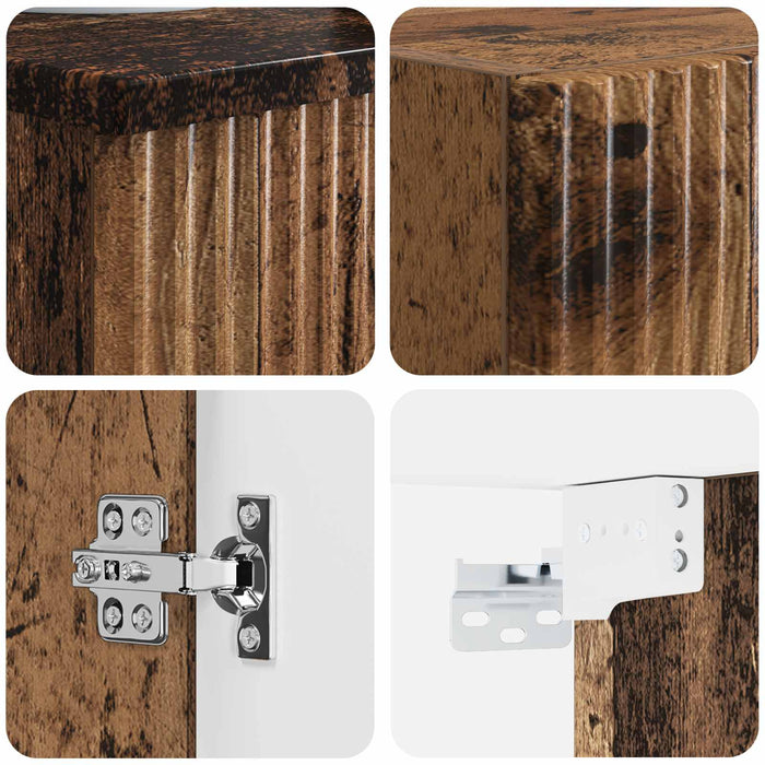 Set de mobilier pentru baie 2 buc. Lemn vechi WALTI