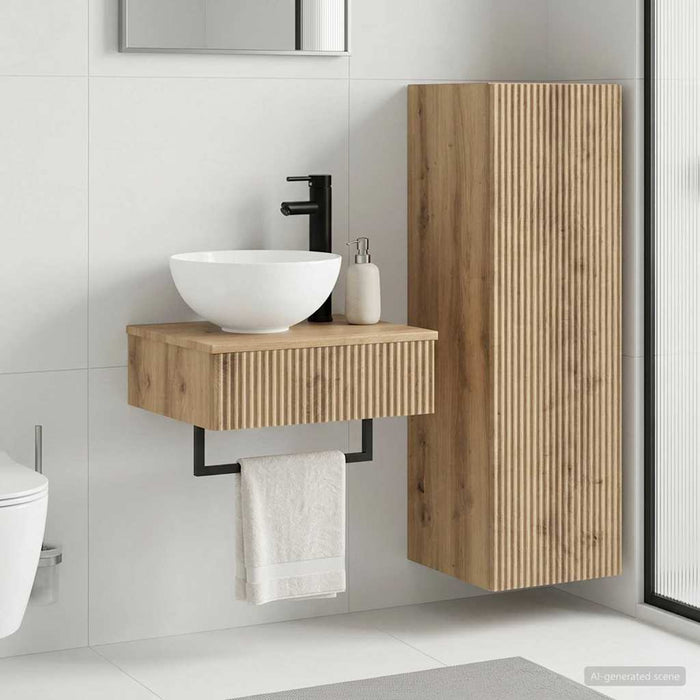 Set de mobilier pentru baie 2 buc. Stejar Artizanal WALTI
