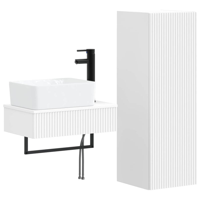 Set de mobilier pentru baie 2 buc. Alb 33 x 34,5 x 100 cm WALTI