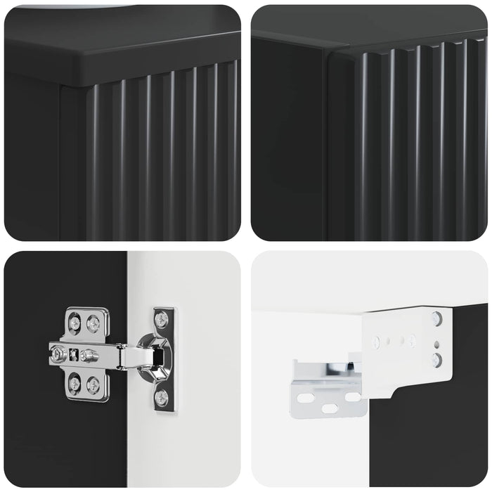 Set de mobilier pentru baie 2 buc. Negru 33 x 34,5 x 100 cm WALTI