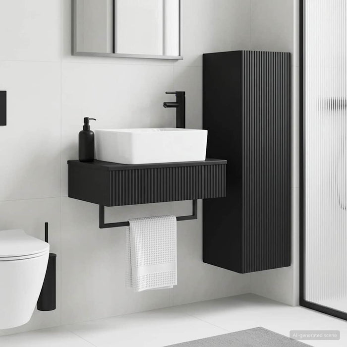 Set de mobilier pentru baie 2 buc. Negru 33 x 34,5 x 100 cm WALTI