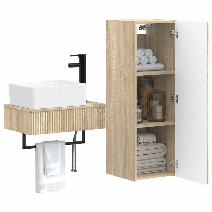 Set de mobilier pentru baie 2 buc. Stejar Sonoma WALTI