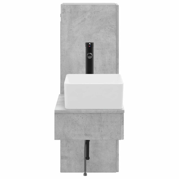 Set de mobilier pentru baie 2 buc. Gri Beton 33 x 34,5 x 100 cm WALTI