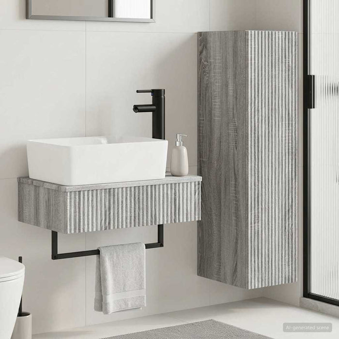 Set de mobilier pentru baie 2 buc. Sonoma gri WALTI