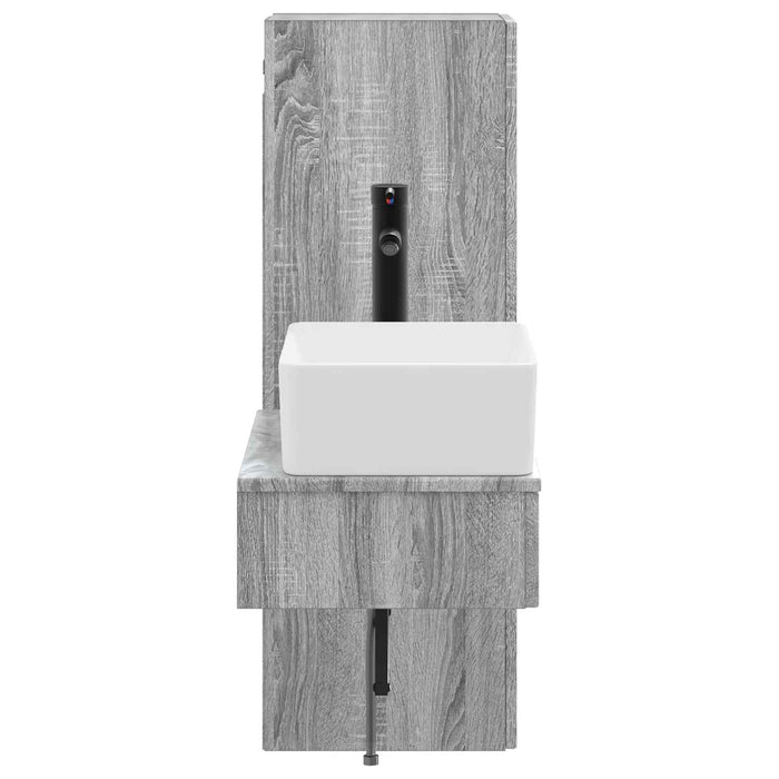 Set de mobilier pentru baie 2 buc. Sonoma gri WALTI