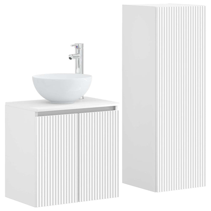 Set de mobilier pentru baie 2 buc. Alb 33 x 34,5 x 100 cm WALTI