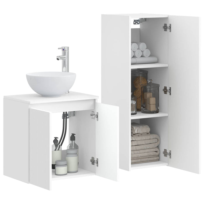 Set de mobilier pentru baie 2 buc. Alb 33 x 34,5 x 100 cm WALTI