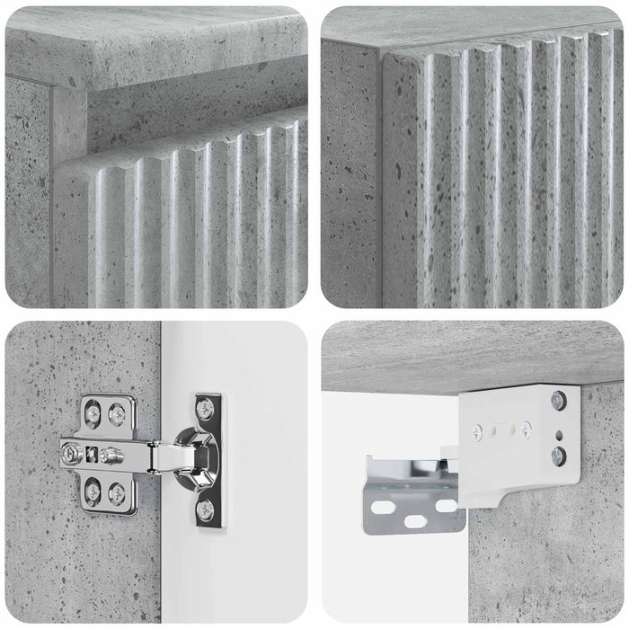 Set de mobilier pentru baie 2 buc. Gri Beton 33 x 34,5 x 100 cm WALTI