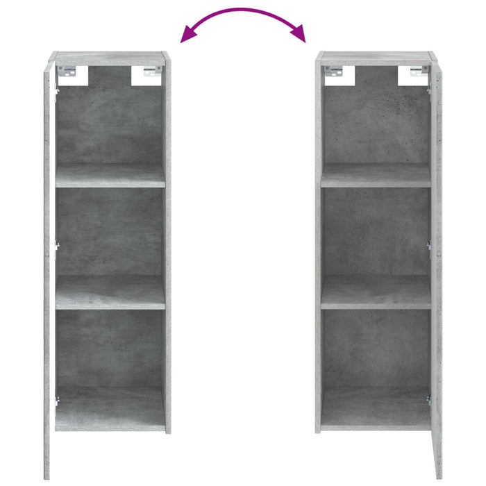 Set de mobilier pentru baie 2 buc. Gri Beton 33 x 34,5 x 100 cm WALTI