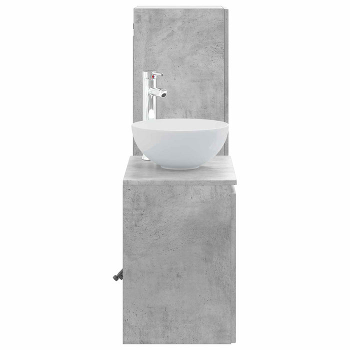 Set de mobilier pentru baie 2 buc. Gri Beton 33 x 34,5 x 100 cm WALTI