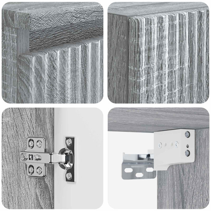 Set de mobilier pentru baie 2 buc. Sonoma gri WALTI